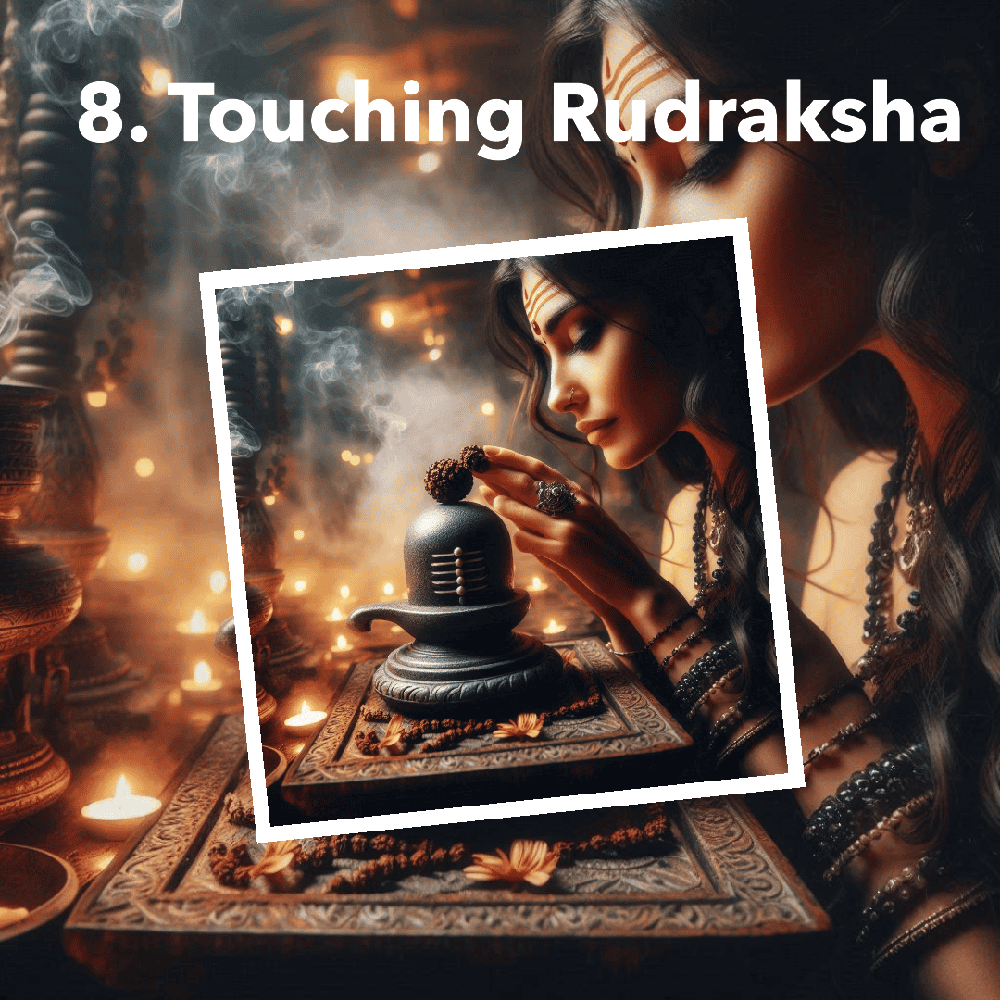 8 Touchingrudraksha to Shiva